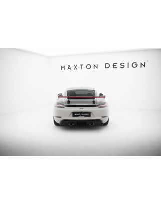 Spoiler in carbonio con supporto superiore V.1 + LED Porsche 718 Cayman 982c (Cod. M-CF-PO-CA-718-GT