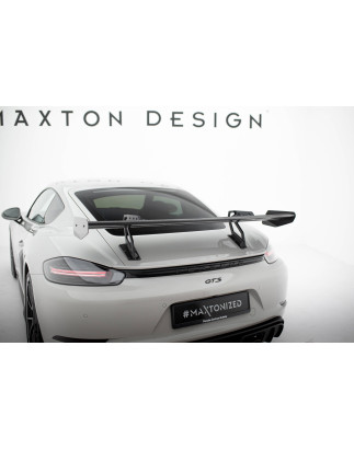 Spoiler in carbonio con supporto superiore  V.2 Porsche 718 Cayman 982c (Cod. M-CF-PO-CA-718-GTS-WIN