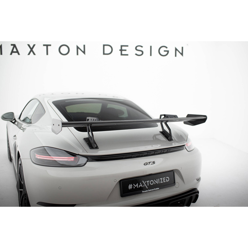 Spoiler in carbonio con supporto superiore  V.2 Porsche 718 Cayman 982c (Cod. M-CF-PO-CA-718-GTS-WIN