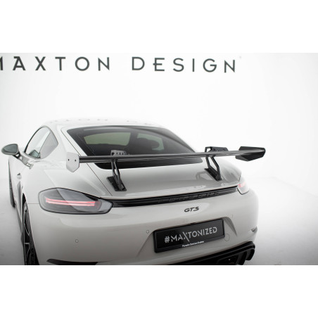 Spoiler in carbonio con supporto superiore  V.2 Porsche 718 Cayman 982c (Cod. M-CF-PO-CA-718-GTS-WIN