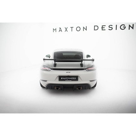 Spoiler in carbonio con supporto superiore  V.2 Porsche 718 Cayman 982c (Cod. M-CF-PO-CA-718-GTS-WIN