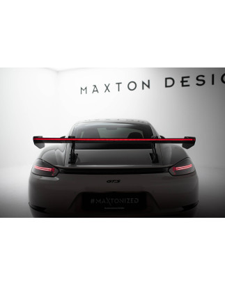Spoiler in carbonio con supporto superiore V.2 + LED Porsche 718 Cayman 982c (Cod. M-CF-PO-CA-718-GT