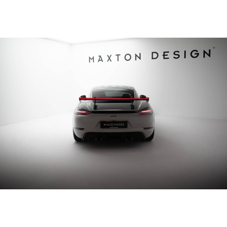 Spoiler in carbonio con supporto superiore V.2 + LED Porsche 718 Cayman 982c (Cod. M-CF-PO-CA-718-GT