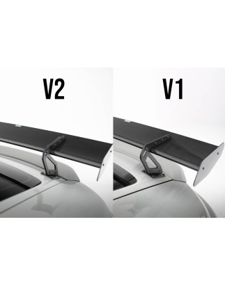 Spoiler in carbonio con supporto superiore V.2 + LED Porsche 718 Cayman 982c (Cod. M-CF-PO-CA-718-GT