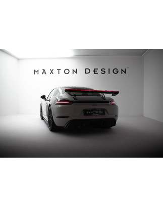 Spoiler in carbonio con supporto superiore V.2 + LED Porsche 718 Cayman 982c (Cod. M-CF-PO-CA-718-GT