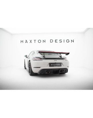 Spoiler in carbonio con supporto superiore V.2 + LED Porsche 718 Cayman 982c (Cod. M-CF-PO-CA-718-GT