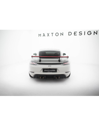 Spoiler in carbonio con supporto superiore V.2 + LED Porsche 718 Cayman 982c (Cod. M-CF-PO-CA-718-GT