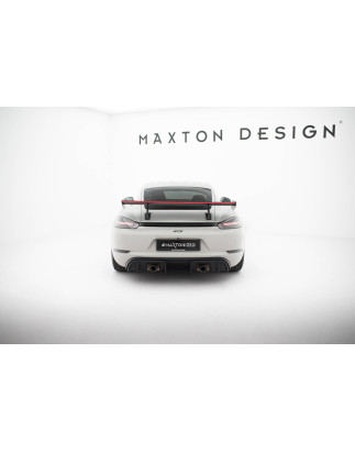 Spoiler in carbonio con supporto superiore V.2 + LED Porsche 718 Cayman 982c (Cod. M-CF-PO-CA-718-GT