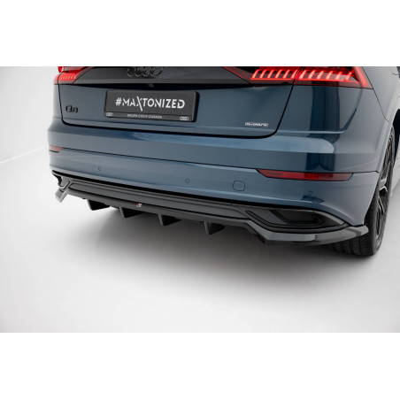 Splitter posteriore (con barre verticali) Audi Q8 Mk1  (Cod. M-AU-Q8-1-RD1G+RD2G)