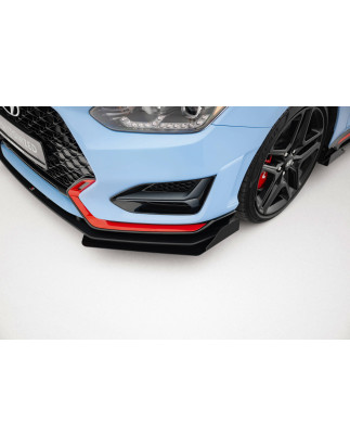 SPLITTER ANTERIORE street pro + Flaps Hyundai Veloster N Mk2 (Cod. M-HYVE2NCNC-FD1B+FSF1G)
