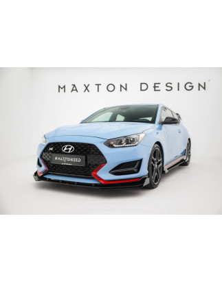 SPLITTER ANTERIORE street pro + Flaps Hyundai Veloster N Mk2 (Cod. M-HYVE2NCNC-FD1BRB+FSF1G)