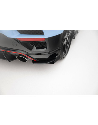 Splitters posteriori laterali Street Pro + Flaps Hyundai Veloster N Mk2 (Cod. M-HYVE2NCNC-RSD1BRB+RS
