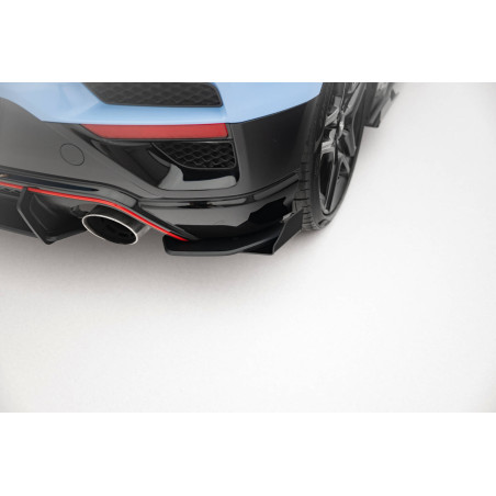 Splitters posteriori laterali Street Pro + Flaps Hyundai Veloster N Mk2 (Cod. M-HYVE2NCNC-RSD1BRB+RS