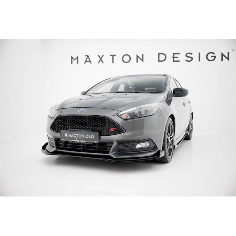 SPLITTER ANTERIORE street pro + Flaps Ford Focus ST Mk3 Facelift (Cod. M-FOFO3FSTCNC-FD4B+FSF1G)