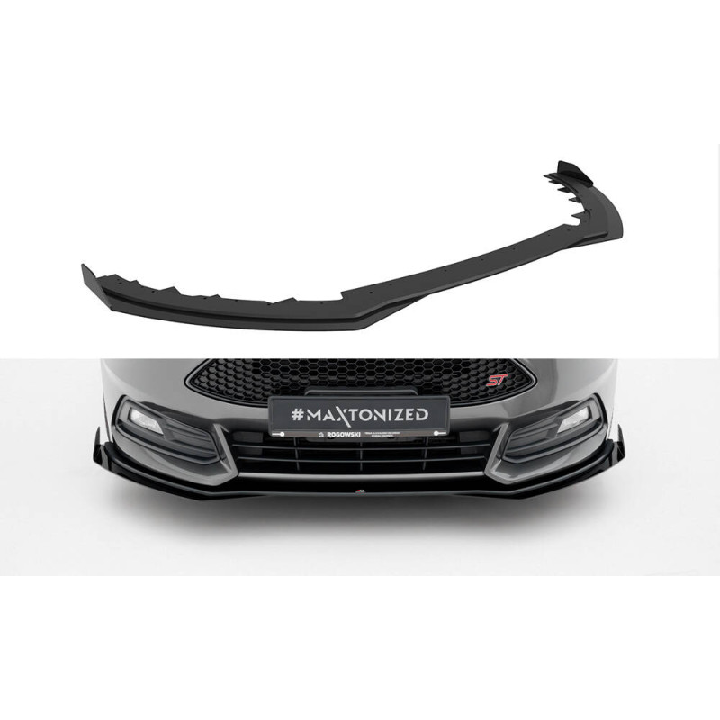SPLITTER ANTERIORE street pro + Flaps Ford Focus ST Mk3 Facelift (Cod. M-FOFO3FSTCNC-FD4BRB+FSF1G)