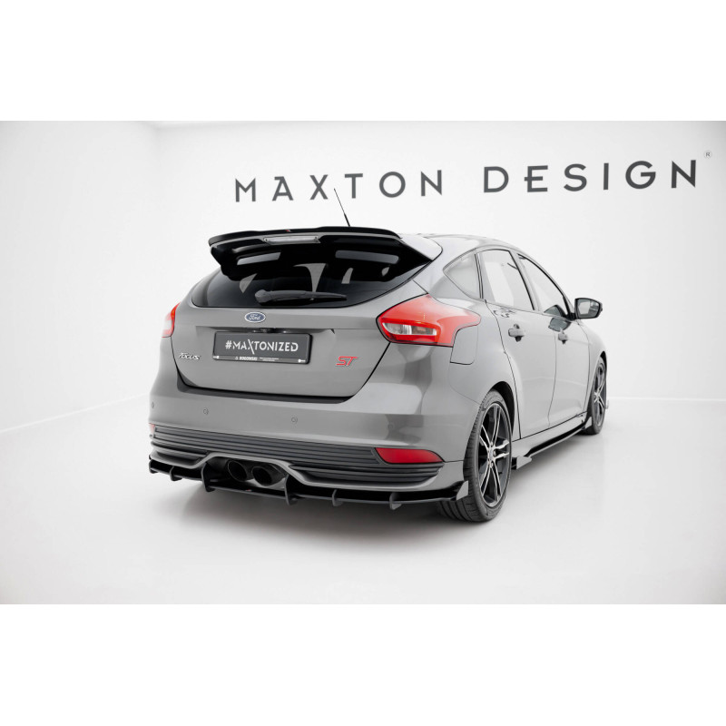 DIFFUSORE POSTERIORE street pro + Flaps Ford Focus ST Mk3 Facelift (Cod. M-FOFO3FSTCNC-RS2BRB+RSF1G)