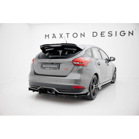 DIFFUSORE POSTERIORE street pro + Flaps Ford Focus ST Mk3 Facelift (Cod. M-FOFO3FSTCNC-RS2BRB+RSF1G)