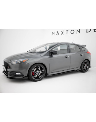Diffusori minigonne street pro + Flaps Ford Focus ST Mk3 Facelift (Cod. M-FOFO3FSTCNC-SD1BRB+SF1G)