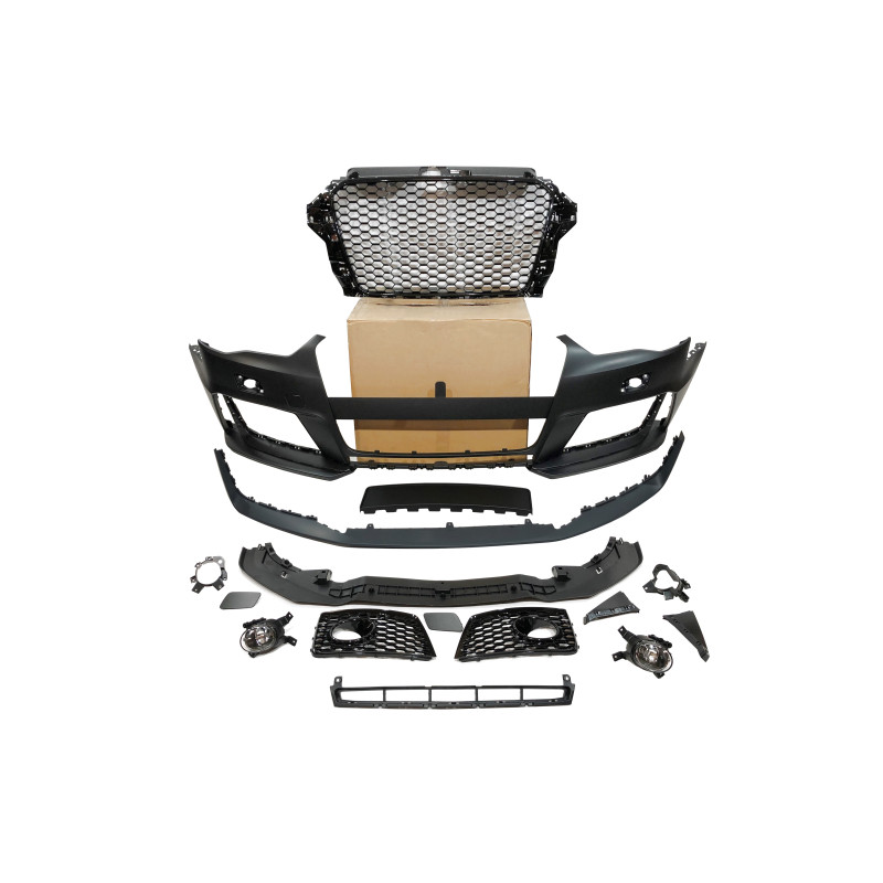 Paraurti Anteriori Audi A3 V8 13-15 Sportback / 3 Porte Look RS3 II Fendinebbia (Cod. E-TCA02101)