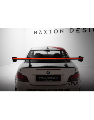 Spoiler in carbonio con supporto superiore + LED BMW 1 M E82 (Cod. M-CF-BM-1-82-M-WING5-UPP-245-P+LE