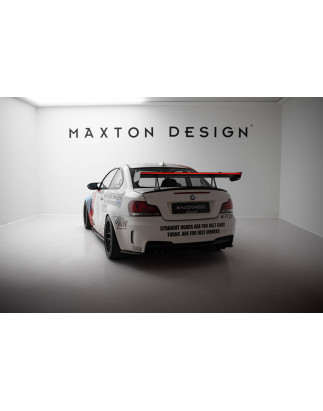 Spoiler in carbonio con supporto superiore + LED BMW 1 M E82 (Cod. M-CF-BM-1-82-M-WING5-UPP-245-P+LE