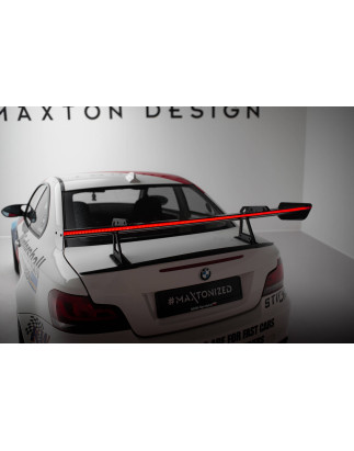 Spoiler in carbonio con supporto superiore + LED BMW 1 M E82 (Cod. M-CF-BM-1-82-M-WING5-UPP-245-P+LE