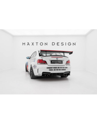 Spoiler in carbonio con supporto superiore + LED BMW 1 M E82 (Cod. M-CF-BM-1-82-M-WING5-UPP-245-P+LE