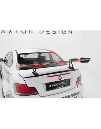 Spoiler in carbonio con supporto superiore + LED BMW 1 M E82 (Cod. M-CF-BM-1-82-M-WING5-UPP-245-P+LE