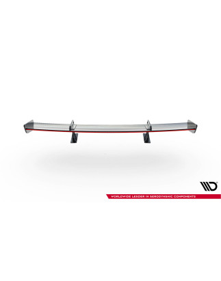 Spoiler in carbonio con supporto superiore + LED BMW 1 M E82 (Cod. M-CF-BM-1-82-M-WING5-UPP-245-P+LE