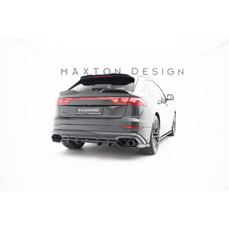 Splitter posteriore (con barre verticali) V.2 Audi SQ8 / Q8 S-Line Mk1 Facelift (Cod. M-AU-Q8-1F-SLI