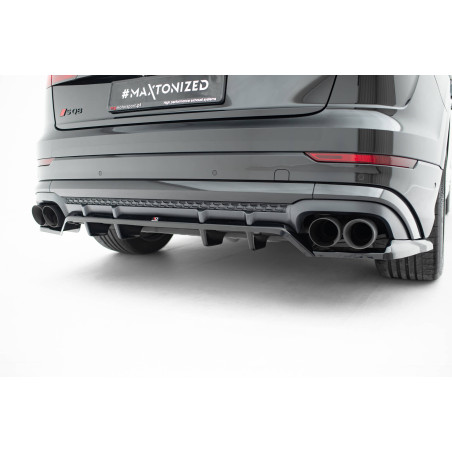 Splitter posteriore (con barre verticali) V.2 Audi SQ8 / Q8 S-Line Mk1 Facelift (Cod. M-AU-Q8-1F-SLI