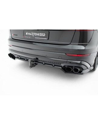 Splitter posteriore (con barre verticali) V.2 Audi SQ8 / Q8 S-Line Mk1 Facelift (Cod. M-AU-Q8-1F-SLI