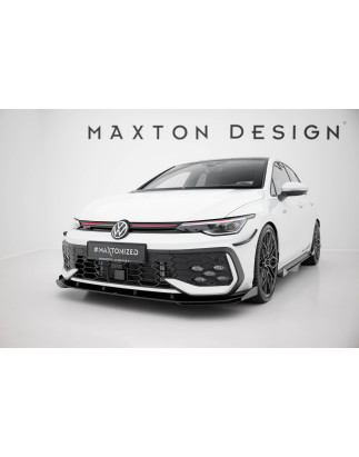 SPLITTER ANTERIORE street pro + Flaps Volkswagen Golf GTI / GTE / R-Line Mk8 Facelift (Cod. M-VWGO8F