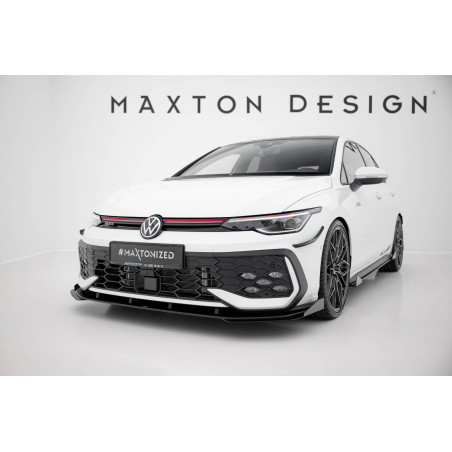 SPLITTER ANTERIORE street pro + Flaps Volkswagen Golf GTI / GTE / R-Line Mk8 Facelift (Cod. M-VWGO8F