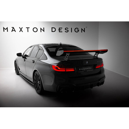 Spoiler in carbonio  + LED BMW 5 / M5 berlina G30 / F90 (Cod. M-CF-BM-5-G30-MPACK-WING5-INT-245-P+LE