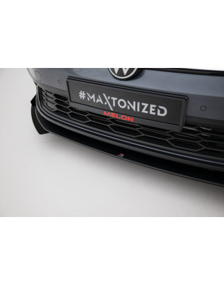 SPLITTER ANTERIORE street pro + Flaps Volkswagen Polo GTI Mk6 Facelift (Cod. M-VWPO6FGTICNC-FD1BRB+F