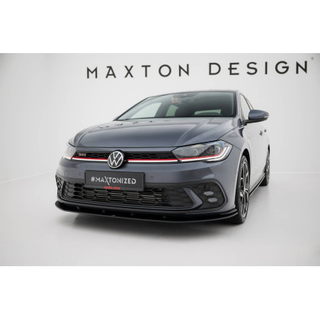 SPLITTER ANTERIORE street pro Volkswagen Polo GTI Mk6 Facelift (Cod. M-VWPO6FGTICNC-FD1B)