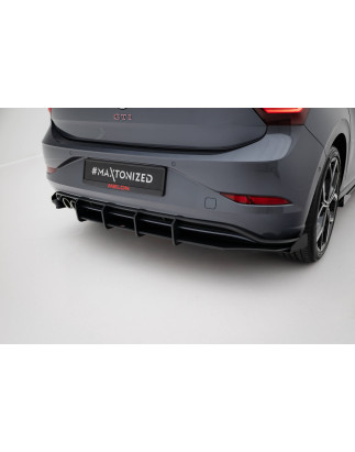 DIFFUSORE POSTERIORE street pro + Flaps Volkswagen Polo GTI Mk6 Facelift (Cod. M-VWPO6FGTICNC-RS1B+B