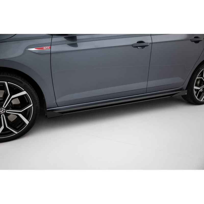 Diffusori minigonne street pro + Flaps Volkswagen Polo GTI Mk6 Facelift (Cod. M-VWPO6FGTICNC-SD1B+SF