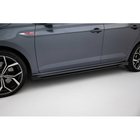 Diffusori minigonne street pro + Flaps Volkswagen Polo GTI Mk6 Facelift (Cod. M-VWPO6FGTICNC-SD1B+SF