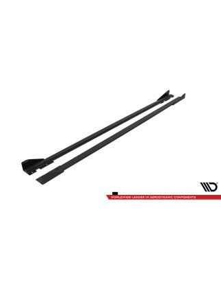 Diffusori minigonne street pro + Flaps Volkswagen Polo GTI Mk6 Facelift (Cod. M-VWPO6FGTICNC-SD1B+SF
