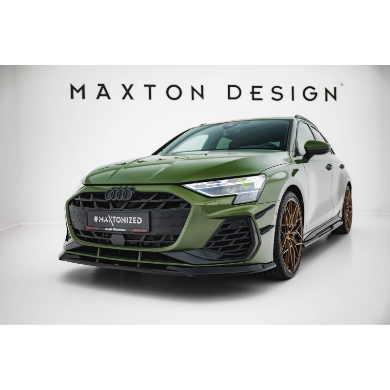 SPLITTER ANTERIORE V.1 Audi S3 Sportback / A3 S-line Sportback  8Y Facelift (Cod. M-AU-S3-8YF-S-FD1G
