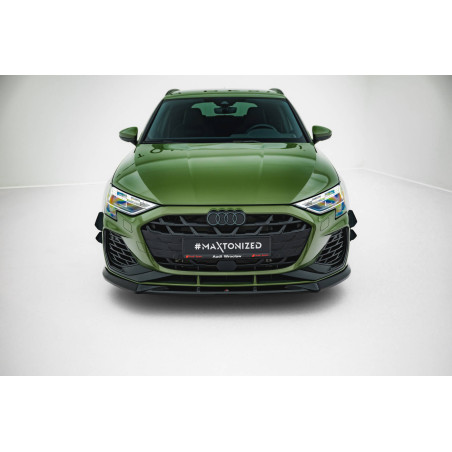 SPLITTER ANTERIORE V.1 Audi S3 Sportback / A3 S-line Sportback  8Y Facelift (Cod. M-AU-S3-8YF-S-FD1G