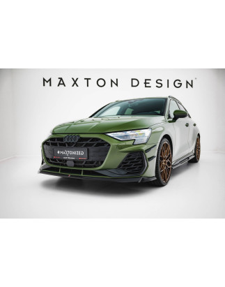 SPLITTER ANTERIORE V.2 Audi S3 Sportback / A3 S-line Sportback  8Y Facelift (Cod. M-AU-S3-8YF-S-FD2G