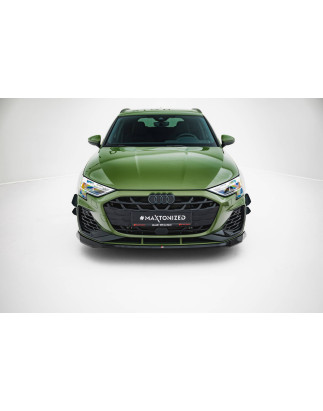SPLITTER ANTERIORE V.2 Audi S3 Sportback / A3 S-line Sportback  8Y Facelift (Cod. M-AU-S3-8YF-S-FD2G