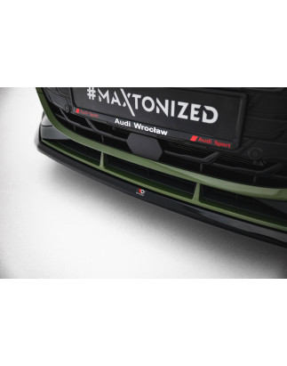 SPLITTER ANTERIORE V.2 Audi S3 Sportback / A3 S-line Sportback  8Y Facelift (Cod. M-AU-S3-8YF-S-FD2G