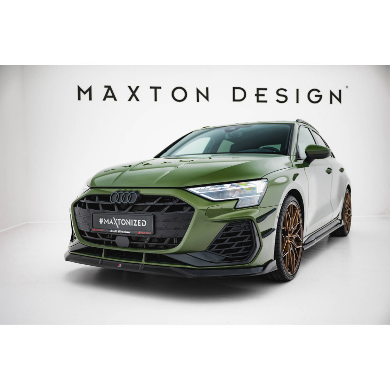 SPLITTER ANTERIORE V.3 Audi S3 Sportback / A3 S-line Sportback  8Y Facelift (Cod. M-AU-S3-8YF-S-FD3G