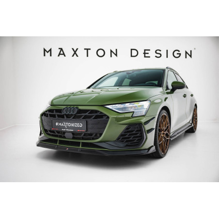 SPLITTER ANTERIORE V.3 Audi S3 Sportback / A3 S-line Sportback  8Y Facelift (Cod. M-AU-S3-8YF-S-FD3G