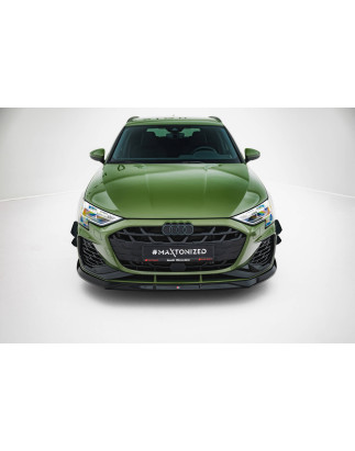 SPLITTER ANTERIORE V.3 Audi S3 Sportback / A3 S-line Sportback  8Y Facelift (Cod. M-AU-S3-8YF-S-FD3G