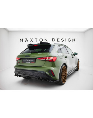 Splitters posteriori laterali V.1 Audi S3 Sportback 8Y Facelift (Cod. M-AU-S3-8YF-RSD1G)